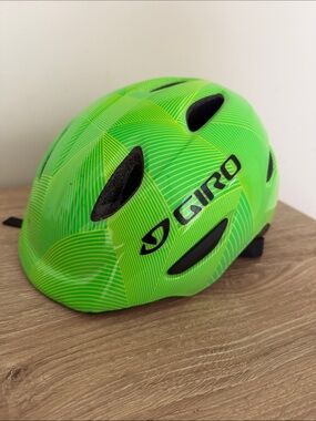 Giro Bright Green Patterned Toddler Kids Bike Helmet